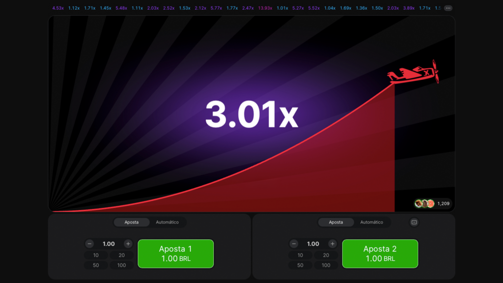 Imagem de gameplay do aviator