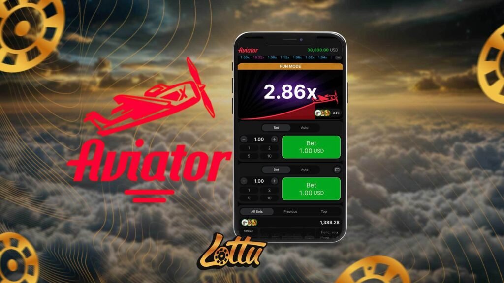 Gameplay do Aviator na Lottu Cassino