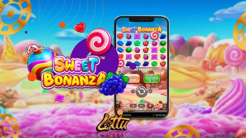 Gameplay do Sweet Bonanza na Lottu